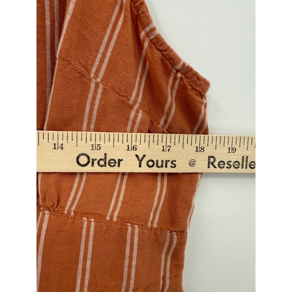 Pact Rust Orange Striped Midi Dress - Picture 8 of 10